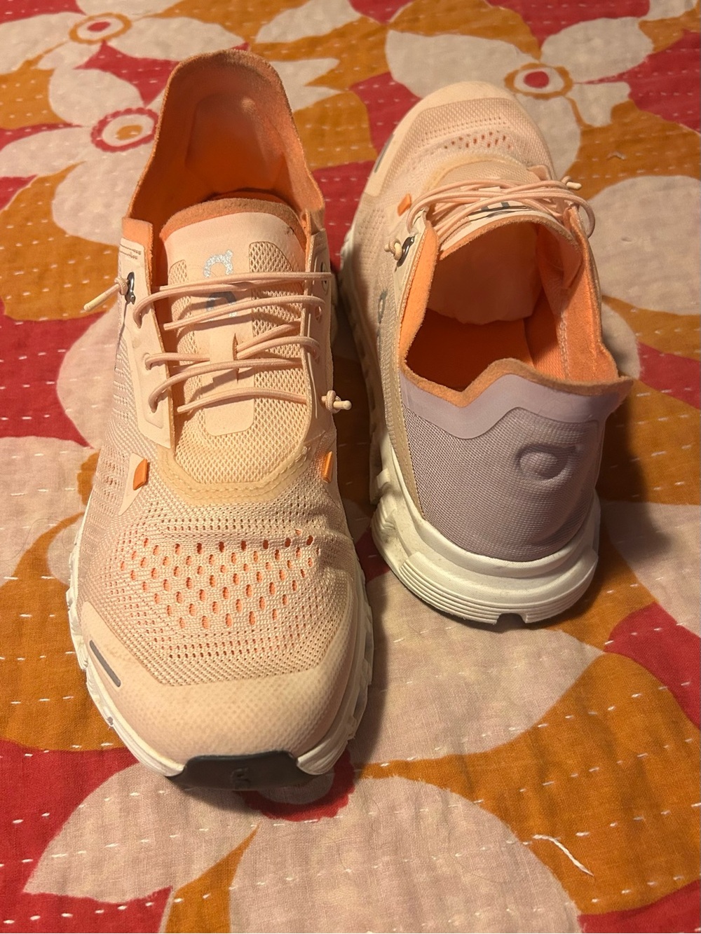 Women's Light Peach Athletic Running Shoes - Breathable Performance Sneakers - Picture 2 of 8